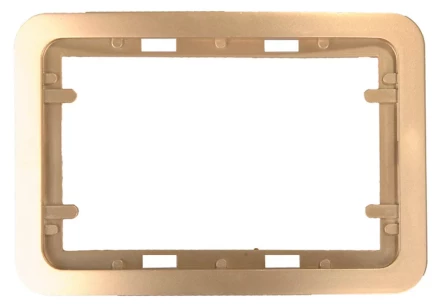 Панель СВЕТОЗАР &quot;ГАММА&quot; накладная для двойных розеток, цвет золотой металлик, 1 гнездо SV-54145-2-GM купить в Магнитогорске