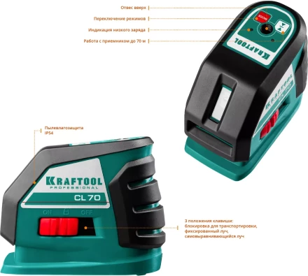Нивелиры лазерные CL-70, 360 град, 20/70м, IP54 34660-3 купить в Магнитогорске