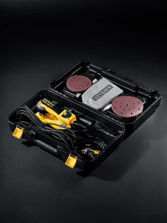 STEHER BOS-25 Duo, d125 / d150 мм, 2.5 мм, 350 Вт, бесщеточная орбитально-шлифовальная машина, кейс (BOS-25) купить в Магнитогорске