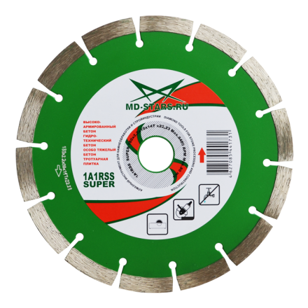 Диск алмазный по бетону 1A1RSS Super MD-STARS 300*2,8*10*22T*32 mm купить в Магнитогорске