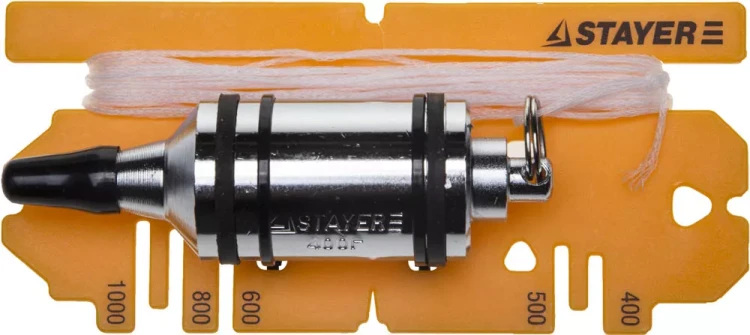 Отвес STAYER "PROFI" строительный со шнуром, с противоударными ободками, 400 г 06352-40 купить в Магнитогорске