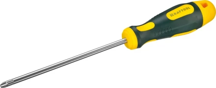 Отвертка KRAFTOOL, Cr-Mo-V сталь, двухкомпонентная противоскользящая рукоятка, PH, №3x150мм 250072-3-150 купить в Магнитогорске