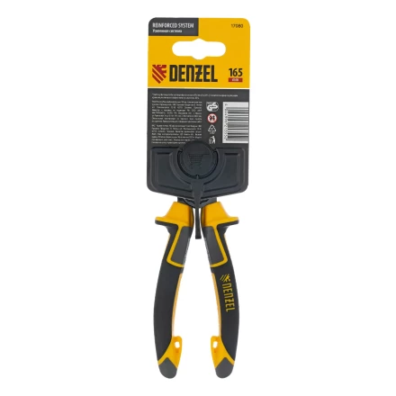 Плоскогубцы комбинированные 165 мм Denzel 17080, трехкомпонентные рукоятки купить в Магнитогорске