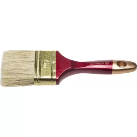 Кисть плоская STAYER &quot;UNIVERSAL-PROFI&quot;, светлая натуральная щетина, деревянная ручка, 75мм 0104-075 купить в Магнитогорске