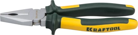 Плоскогубцы KRAFTOOL"KRAFT-MAX"комб,Cr-Mo,маслобензост двухкомп рукоятки,шарнирное соединение с повыш износост,180мм 22011-1-18 купить в Магнитогорске