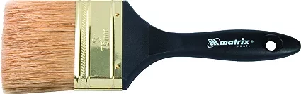 Кисть плоская &quot;Профи&quot; 3&quot; натуральная щетина пластмассовая ручка  MATRIX 83164 купить в Магнитогорске