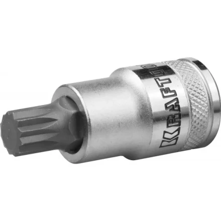 Торцовая бита-головка KRAFTOOL &quot;INDUSTRIE QUALITAT&quot;, материал S2, SPLINE, сатинированная, 1/2&quot;, M14 27911-14_z01 купить в Магнитогорске