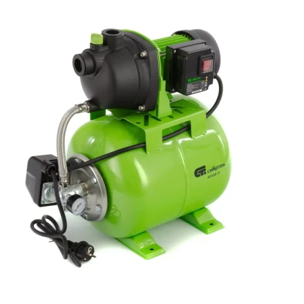 Насосная станция НС650-П, 650 Вт, напор 37 м, 3200 л/ч, ресивер 19 л Сибртех 97247 купить в Магнитогорске