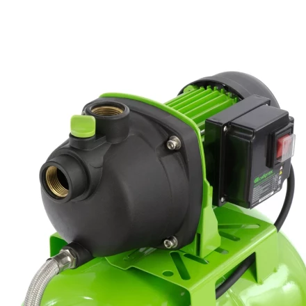 Насосная станция НС650-П, 650 Вт, напор 37 м, 3200 л/ч, ресивер 19 л Сибртех 97247 купить в Магнитогорске