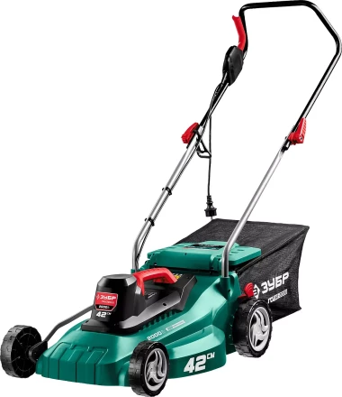 ЗУБР 2000 Вт, ш/с 42 см, сетевая газонокосилка (ГСЦ-42-2000) купить в Магнитогорске