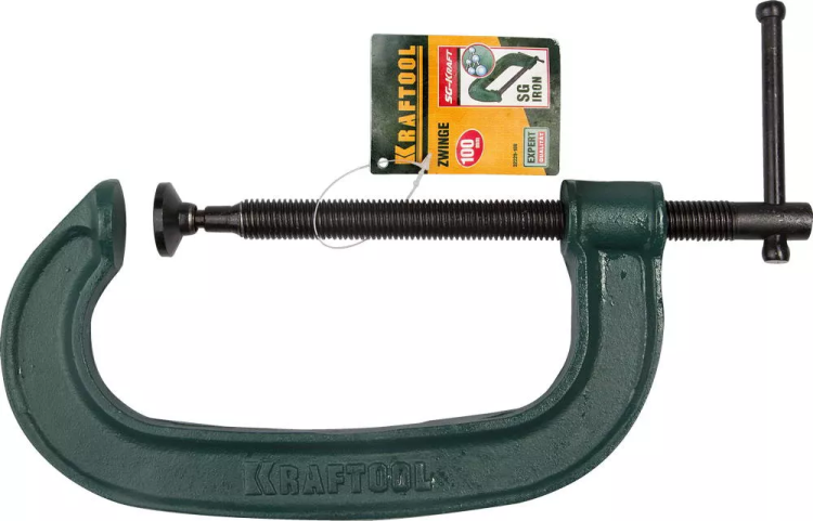 Струбцина KRAFTOOL "EXPERT", высокопрочный чугун с шаровидным графитом, 4"/100 мм 32229-100 купить в Магнитогорске