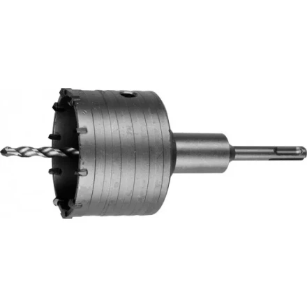 Коронка ЗУБР буровая, коническая посадка центрирующего сверла, SDS-Plus хвостовик, в сборе, 83мм 2918-83_z01 купить в Магнитогорске