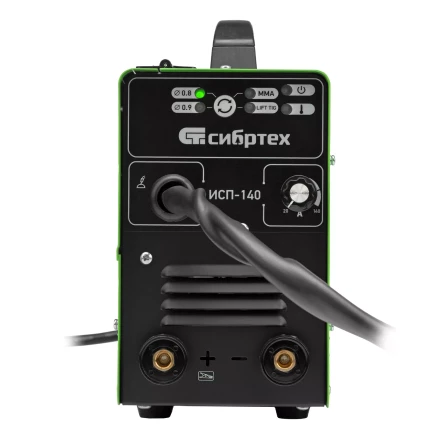 Аппарат инвертор. полуавтомат. сварки Сибртех ИСП-140, 140 А, ПВ 60% 94321 купить в Магнитогорске