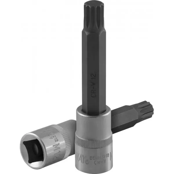 Торцевая насадка 1/2"DR вставка SPLINE M10x100мм для ГБЦ двигателей VAG  S64H4212 Jonnesway 49466 купить в Магнитогорске