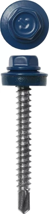 Саморезы ЗУБР окраш., RAL 5005 синий насыщен., для крепл. кров. матер. к дерев. обреш., 4.8x80мм, 140шт 4-300315-48-080-5005 купить в Магнитогорске