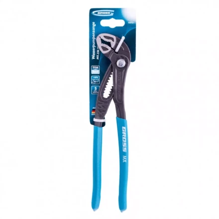 Клещи переставные кнопочный механизм обливные рукоятки 300 мм Gross 15728 купить в Магнитогорске