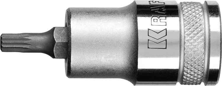 Торцовая бита-головка KRAFTOOL "INDUSTRIE QUALITAT", материал S2, SPLINE, сатинированная, 1/2", M5 27911-05_z01 купить в Магнитогорске