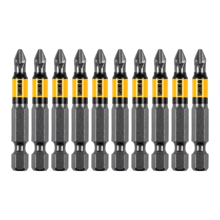 Бита PH2х50, сталь S2, цилиндр., 10 шт. Е 6,3 Denzel 11641 купить в Магнитогорске