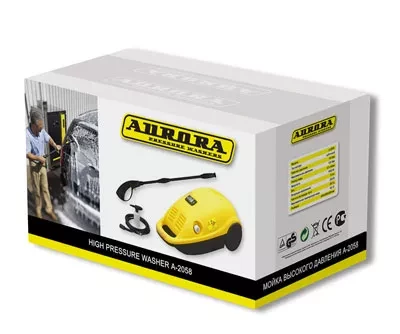 Минимойка-мойка высокого давления Aurora A-2058 brush ВД без нагрева купить в Магнитогорске