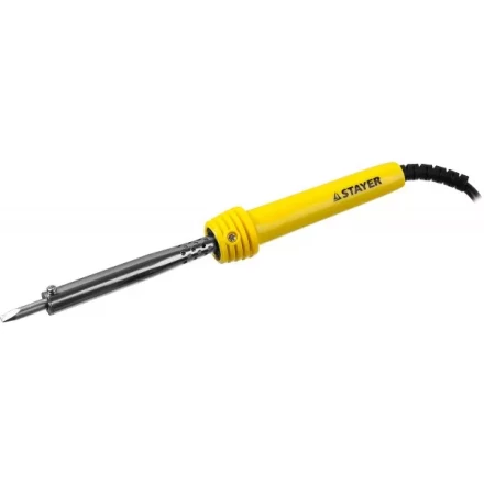 Паяльник с пластмассовой рукояткой и долговечным жалом, STAYER &quot;MASTER&quot; MAXTerm, 55305-60, 60 Вт, клин 55305-60 купить в Магнитогорске