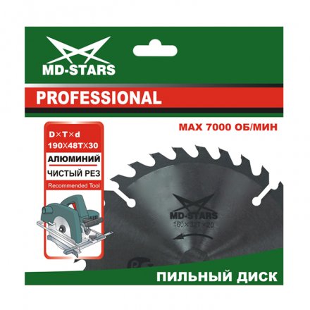 Пильный диск MD-STARS (профессионал) алюминий PPA2558030 купить в Магнитогорске