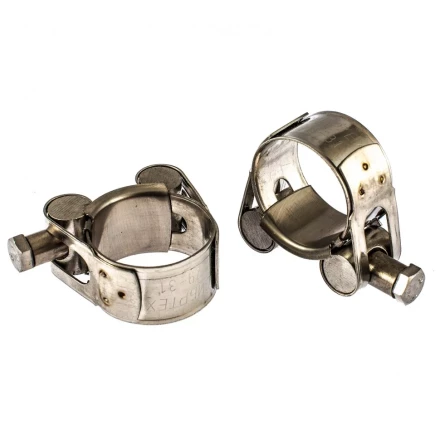 Хомуты металлические силовые 29-31 мм ширина 20 мм шарнирный W4 2 шт Сибртех 475113 купить в Магнитогорске