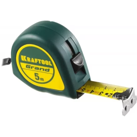 Рулетка KRAFTOOL GRAND, обрезиненный пластиковый корпус, 5м/25мм 34022-05-25 купить в Магнитогорске