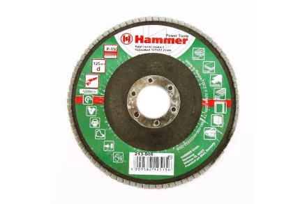 Круг Лепестковый Торцевой (КЛТ) HAMMER КЛТ 1 Ф125х22 Р150 213-006 купить в Магнитогорске