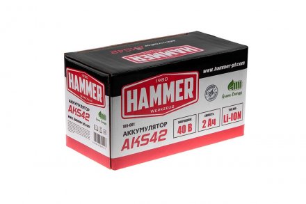 Аккумулятор HAMMER AKS42 (40В 2Ач Li-ion) купить в Магнитогорске