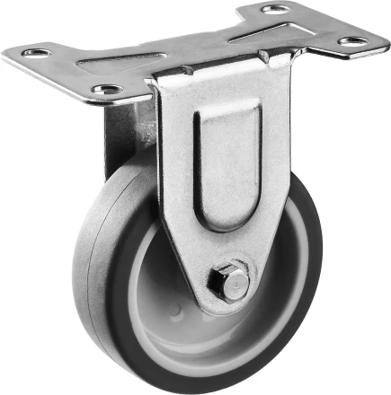 ЗУБР d 75 мм, г/п 60 кг, резина/полипропилен, термопластичное неповоротное колесо, Профессионал (30946-75-F) купить в Магнитогорске