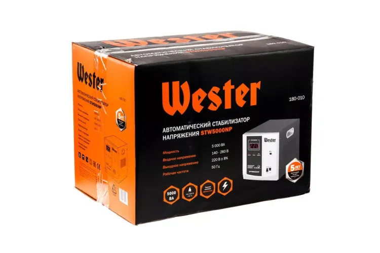 Стабилизатор напряжения WESTER STW5000NP купить в Магнитогорске