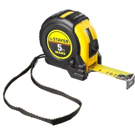 Рулетка STAYER &quot;PROFI&quot; &quot;MARS&quot;, обрезиненный корпус, 5мх19мм 34131-05 купить в Магнитогорске