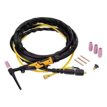 Горелка сварочная TIG WP17V, прямое подключение к баллону, 4 метра Denzel 93643 купить в Магнитогорске