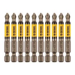 Бита PH2х60, сталь S2, цилиндр., 10 шт. Е 6,3 Denzel 11642