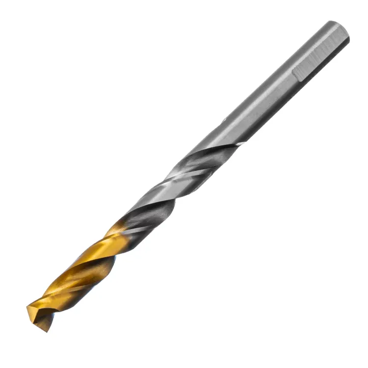 Сверло спиральное по металлу Denzel 8 x 117 мм, Р6М5, Golden Tip, 718239 купить в Магнитогорске