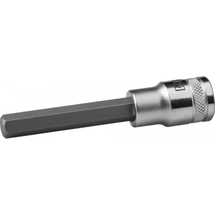 Торцовая бита-головка KRAFTOOL &quot;INDUSTRIE QUALITAT&quot;, удлиненная, материал S2, HEX, сатинированная, 1/2&quot;, H10 27909-10_z01 купить в Магнитогорске