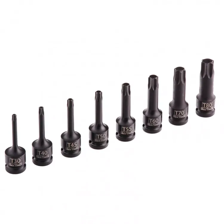Набор ударных торцевых головок TORX 1/2",  в кейсе 8 шт Stels 13999 купить в Магнитогорске