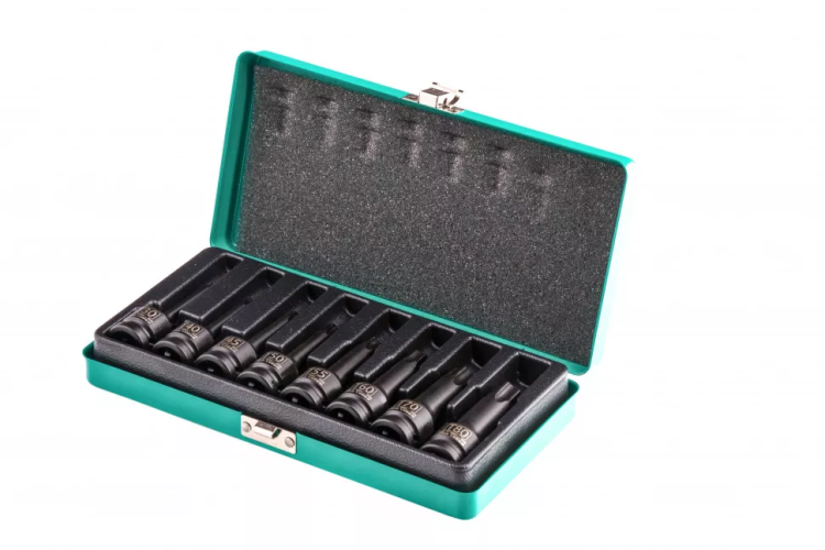 Набор ударных торцевых головок TORX 1/2",  в кейсе 8 шт Stels 13999 купить в Магнитогорске