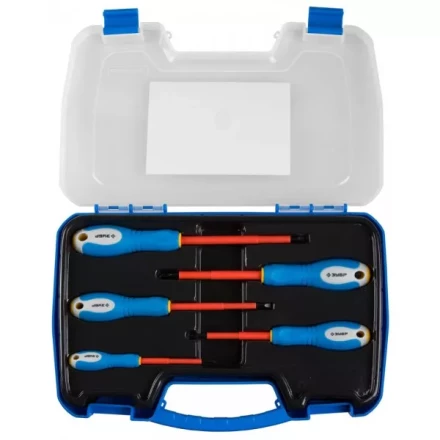 ЗУБР. Набор: Отвертки диэлектрические, 2-комп. рукоятка, до 1000 В, хромованадиевая сталь, 5 предметов 25263-H5 купить в Магнитогорске