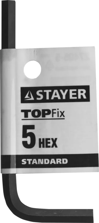 Ключ имбусовый STAYER "STANDARD", сталь, черный, 5мм 27405-5 купить в Магнитогорске