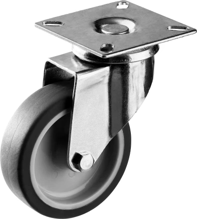 ЗУБР d 75 мм, г/п 60 кг, резина/полипропилен, термопластичное поворотное колесо, Профессионал (30946-75-S) купить в Магнитогорске