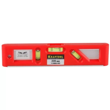 Уровень KRAFTOOL &quot;PRO&quot; &quot;DIRECTOR LEVEL&quot; с магнитом, 3 ампулы, 220мм 1-34863-022 купить в Магнитогорске