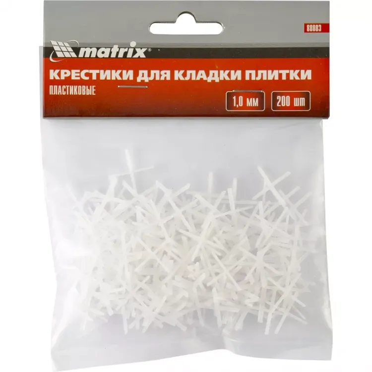 Крестики 1,0 мм для кладки плитки упаковка 200 штук Matrix 88083 купить в Магнитогорске