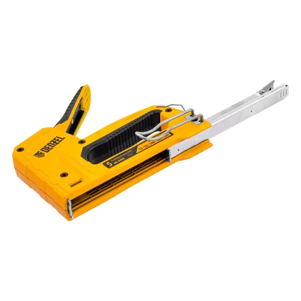 Степлер мебельный Denzel 40215, тип 53 и 13, 6-14мм, тип 140, 10-14мм, тип 300, 15мм, тип 500, 15мм купить в Магнитогорске