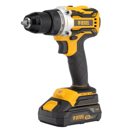 Дрель-шуруповерт аккумуляторная Denzel  BLDL-18-0 26140, бесщет.2 Li-Ion, 18 В купить в Магнитогорске