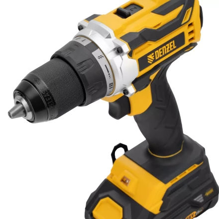 Дрель-шуруповерт аккумуляторная Denzel  BLDL-18-0 26140, бесщет.2 Li-Ion, 18 В купить в Магнитогорске