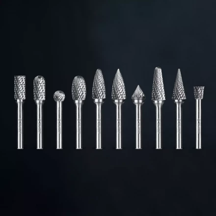 Зубр Набор твердосплавных борфрез, 10 шт.: A1020, C1020, D1009, E1220, F1225, G1225, J1009, L1228, M1225, N1010 (28815-H10) купить в Магнитогорске