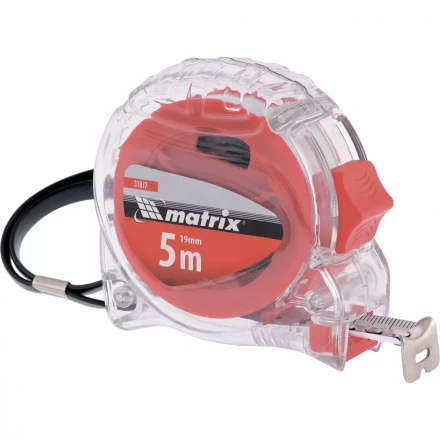 Рулетка Crystal 5 м х 25 мм корпус из поликарбоната Matrix 31073 купить в Магнитогорске
