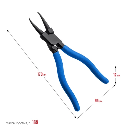 ЗУБР 180 мм, прямые губки, внутренний съемник стопорных колец, Профессионал (22821-1) купить в Магнитогорске
