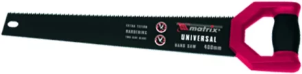 Ножовка по дереву UNIVERSAL,350 мм две рабочие кромки 13-14 TPI и 7-8 TPI,тефлоновое покр. MATRIX 23570 купить в Магнитогорске